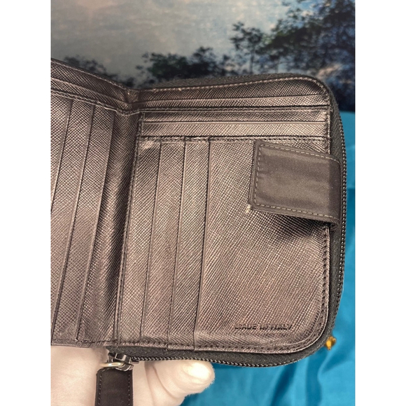 Women's Prada Black Wallet Leather and Nylon VGUC - Picture 13 of 15